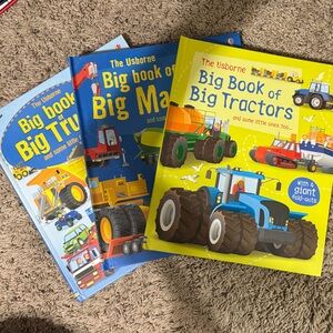 Usborne Big Book of Big Trucks, Machines and Tractors set
